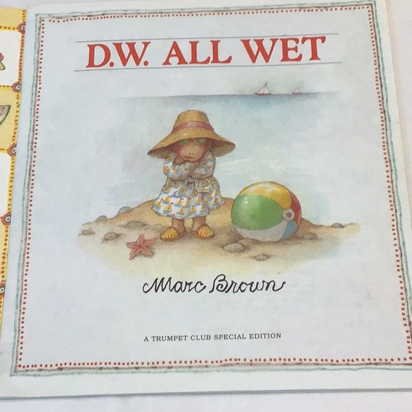 COPY - 🍀2 for $10 Sale☘️D.W. All Wet , 1988 vintage , Marc Brown (Arthur) - Picture 4 of 9
